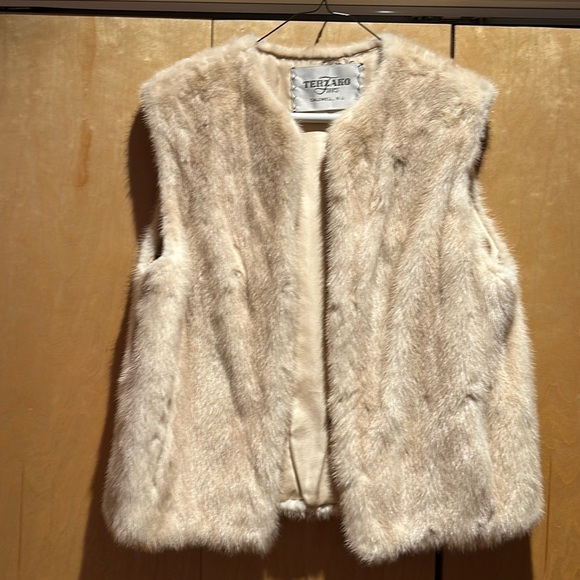 VINTAGE CREAM REAL MINK VEST - PERFECT CONDITION - 1940’s-1950’s - Picture 1 of 4